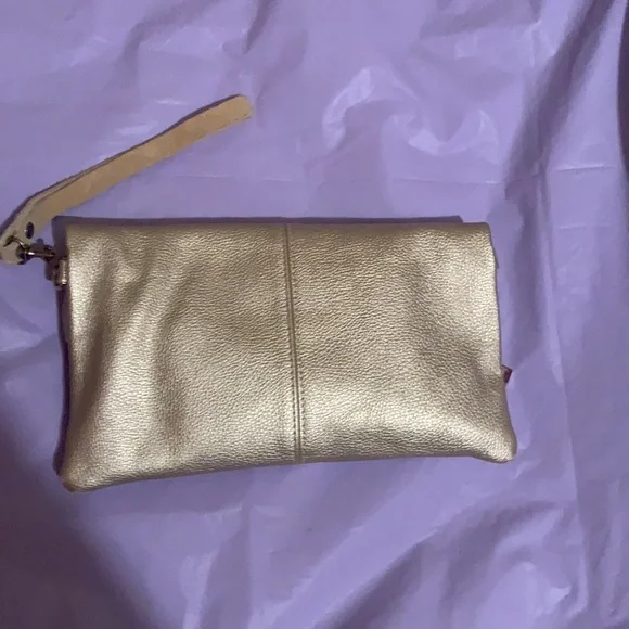 2/$15 💵 Metallic Gold Bag...Clutch/Wristlet. Accessorize Gold Eyelets - Picture 5 of 7